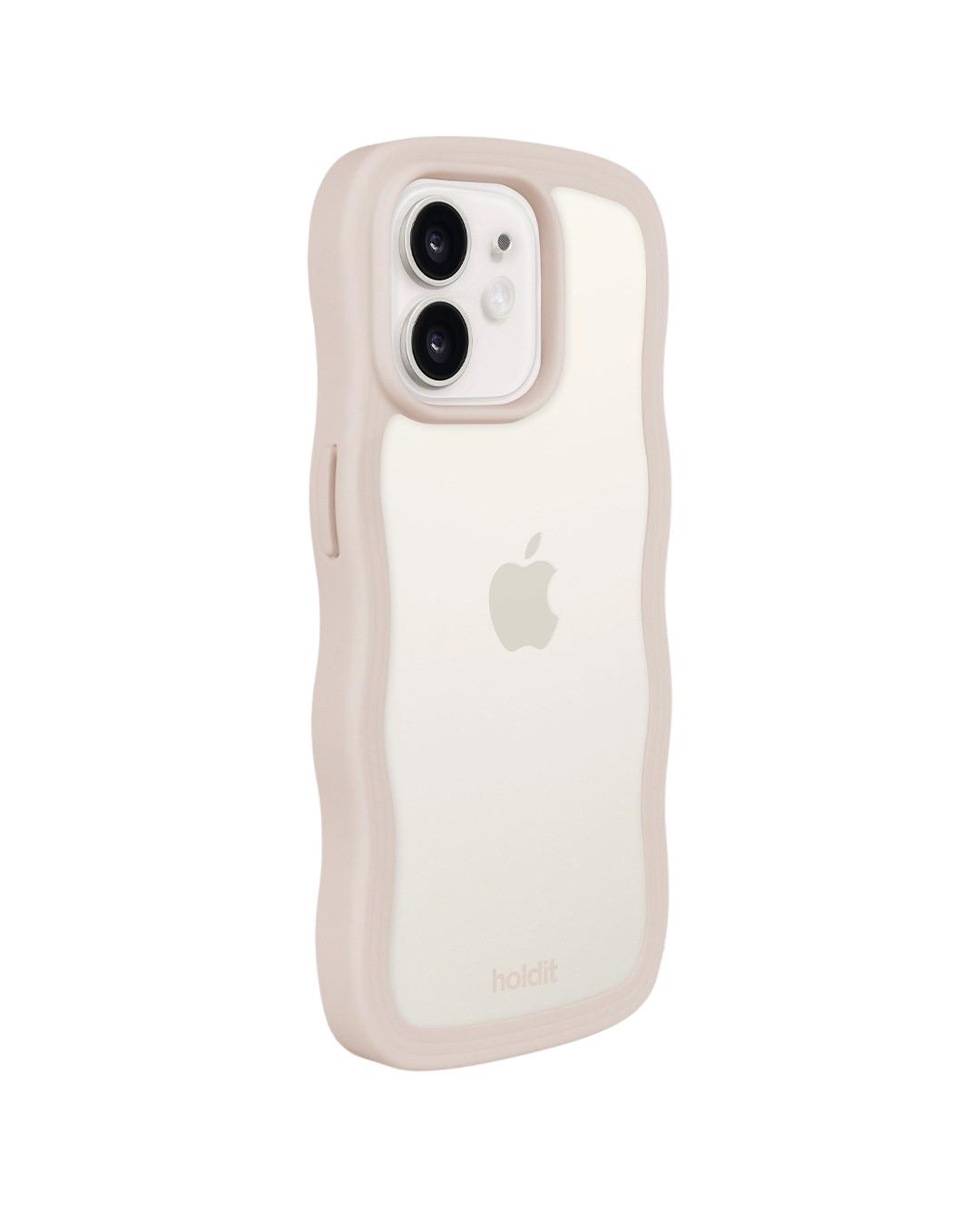 Wavy iPhone cover - Light Beige/Transparent